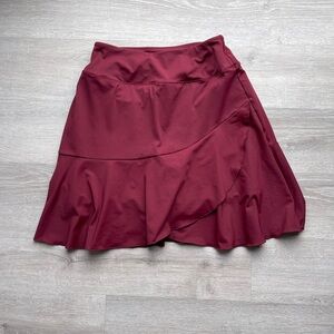 Elegant Burgundy Women's Athletic Skirt